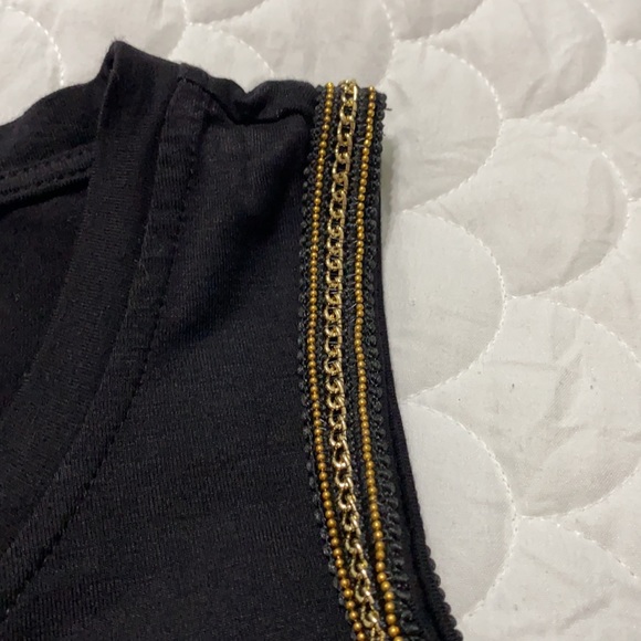 Black cold shoulder blouse/ Size XS - Picture 3 of 3